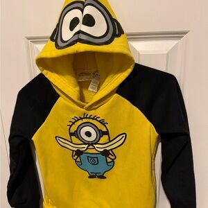 Minions Yellow & Black Kids Hooded Sweatshirt